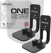 ONE & Play:1 Wall Mount Bracket, Twin Pack, Black, Compatible with Sonos ONE & PLAY1 Speaker