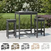 Outdoor Bar Set 3 Piece Lounge Bar Table and Stools Solid Wood Pine vidaXL