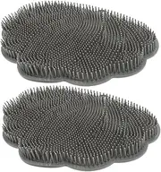 FOMIYES 2Pcs Slip Shower Back Scrubber Foot Massager Mat Multifunctional Exfoliating Bath Tool for Family Use Comfortable Massage Experience for Men Bathroom Accessories