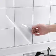 Clear Contact Paper Roll 17.7'' x 59'' Clear Glossy Self-Adhesive Film Cover Removable Protective Film Transparent Waterproof Liners Drawers Shelves Kitchen Cabinets Desks Fridge Roll