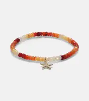 [Sydney Evan] Sydney Evan Starfish Small 14kt gold charm bracelet with diamonds One Size gold
