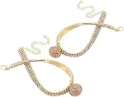 Gatuida 2Pcs Adjustable Rhinestone Pet Collar with Hollow Bell Elegant Bling Neckwear for Cats and Dogs Supplies and Dog Accessories