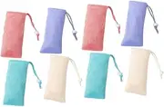 Healeved 8pcs Exfoliating Mesh Soap Pouch Mesh Bag Foaming Net for Body Facial for Women Men