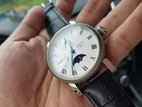 在飛比找Yahoo!奇摩拍賣優惠-Parnis GMT手上鏈機械錶