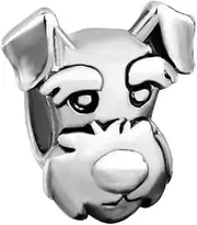 Cute Schnauzer Pet Dog Charms Compatible with Pandora Bracelets