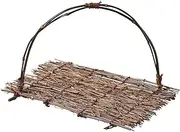 Banyo 21-427 Black Bamboo Bamboo Bamboo Plate, Removable Handle, Made in Japan