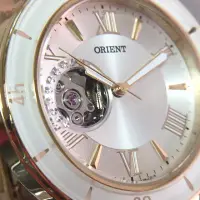 在飛比找蝦皮購物優惠-日本進口 東方錶 ORIENT 全金 女錶 機械錶 白陶瓷圈