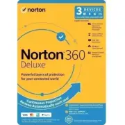 NEW Norton 360 Anti-Virus Deluxe Protection 1 User 3 Devices 1 Year CD DVD ROM