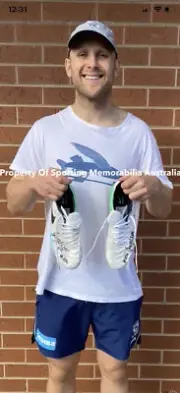 Game Worn Gary Ablett Jnr 350 Milestone Game Worn Boots COA signed by Gary Jnr