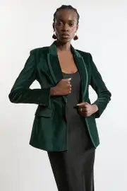 Velvet Groisgrain Tailored Blazer