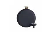 BarCraft 350ml Stainless Steel Soft Touch Hip Flask Alcohol Container Black