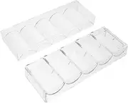 Beaupretty 2pcs Clear Acrylic Poker Chip Trays Capacity Chip Storage Case Transparent Organizer for Home Parties and Gaming Events