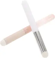 PENIKOKO 2pcs Mushroom Head Lip Brush Set Professional Lip Applicators for Precise Makeup Application for Gloss and Soft Brushes for Finish