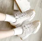NEW BALANCE 327 Women's Sneakers Shoes Canvas Beige Light Tan size 12 #WS327US