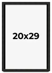 20x29 Shadow Box Black Rustic Barnwood Display Frame | 1.125 Inch Deep | 0.875