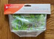 Reusable ZipTuck Plastic Snack Bags Set Palm Leaves Go Green