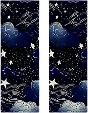 Hand Towels for Bathroom,Gym Towels for Working Out,Sports Towel,Blue Stars and Purple Space,2-Pc