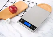 ANYGLEAM Silver Stainless Kitchen Food Scale 10Kg Accurate Measure Electronic Portable Digital Display