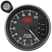 SAAS SG-TAC5B 5 Inch Monster Tacho Tachometer Gauge Shift Light Black