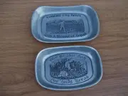 WILTON ARMETALE PEWTER COLUMBIA BREAD TRAYS ( LOT OF 2 ) UNUSED
