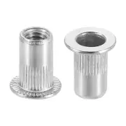 M4 304 Stainless Steel Rivet Nuts Flat Head Insert 30Pcs