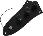 UPKOCH 1 PC Electric Bass Control Plate Durable Potentiometer Circuit Board Portable Design Convenient Installation Suitable for Bass Guitar Performance Random Line Color Random Color