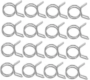 50PCS Stainless Steel Wire Spring Hose Clamps Durable Double Ring Design for Secure Grip Inner Diameter for Line and Tube Applications
