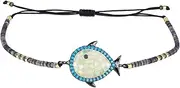 [C·QUAN CHI] Pearl Shel Flower Bracelets Seed Beaded Bracelets Fashion Charm Bracelets Adjustable Braided Beach Bracelet