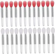 SHERCHPRY 24Pcs Transparent Silicone Lip Brush for Precise Lipstick Application Lip Applicators for Lip Gloss and Present for Makeup Lovers