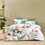 Bianca Sariya Front/Reverse Bedding Cotton Sateen White Quilt Cover Set