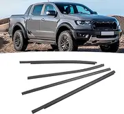 Window Moulding Trim, 4PCS Car Door Window Weatherstrip Trim Seal AB3Z2625554F Door Window Sealing Strip Moulding Trim for Ranger PX2 PX3 Wildtrak XLT XL, Leakproof