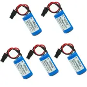 5pcs 1756-BA2 PLC Controller Battery for Allen Bradley BR2/3A-AB w/ Plug