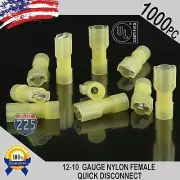 12-10 GAUGE 1000 PC NYLON FULLY INSULATED QUICK DISCONNECT FEMALE .250 CONNECTOR