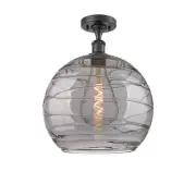 Innovations Lighting 516-1C-17-14 Athens Semi-Flush Athens Deco - Black
