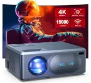 [Electric Focus] 4K Projector with 5G WiFi and Bluetooth, 15000L JOWLURK Mini
