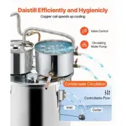 8 Gallon Alcohol Distiller with Thumper Keg and Water Pump for Home Brewing