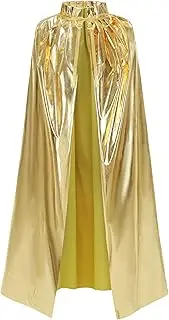 GRAJTCIN Unisex Adult Shiny Costume Cape for Halloween Mardi Gras St. Patrick's Day
