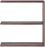 MUJI 37265714 Stacking Shelf, Wide, Extra 2 Tiers, Walnut Material, Width 31.3 x Depth 11.2 x Height 32.2 inches (79.5 x 28.5 x 81.5 mm)