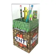 Minecraft Desk/Stationery Caddy/Storage/Organiser w/Sword Pen/Pencils/Pens/Ruler