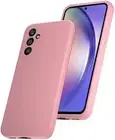 For Samsung Galaxy A55 5G Case with Silicone Shockproof Gel Rubber Bumper Pink