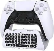 PS5 Dualsense Controller Keyboard - Wireless Bluetooth Game Chatpad Keyboard, 47 Keys Keypad - Built-In Speaker & 3.5mm Headset Audio Jack for Playstaion 5 Dualsense Game Controller
