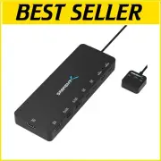 Compact USB-C 2-Port KVM Switch for Seamless Dual Displays & 60W Power Delivery