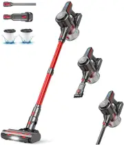CHEBIO Cordless Vacuum Cleaner Stick Vacuum with Powerful Suction 45Mins Runt...