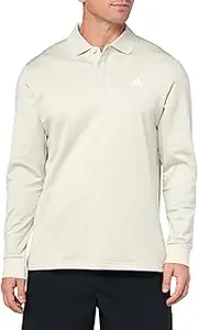 [adidas] Men's Heather Long Sleeve Polo Shirt