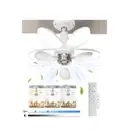 Socket Fan Light - 11.8'' Foldable Ceiling Fans with Lights and Remote Control