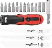 Reciprocating Saw Handle - Handsaw Handle with Bits and Saws - Multipurpose Cutter, Screwdriver Tool Set for Wood Metal PVC Tube