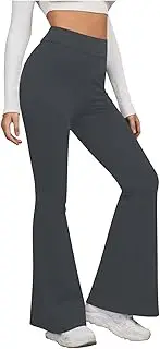 Tilenko Flare Leggings for Women Stretchy Yoga Pants High Waist Tummy Control Workout Bell Bottom Flare Pants