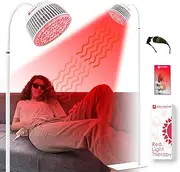 Arikashin Red Light Therapy Lamp - Facial and Body Treatment, Adjustable Stand, 40W, 660nm+850nm+940nm - Muscle Soreness Relief, Skin Vitality,40W