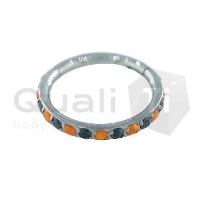 QualiTi Body Jewellery The 'Salem' Hinged Segment Ring for conch orbital 12mm