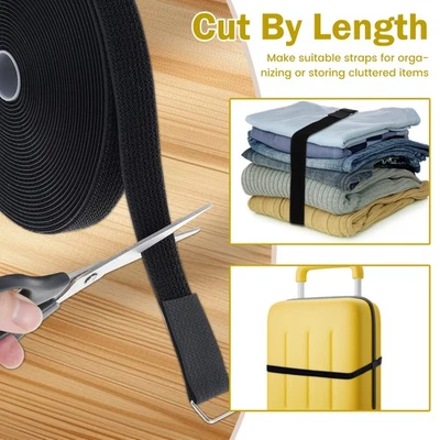 Nylon Cable Ties Nylon Hook and Loop Tape Firmly Bonded Securing Cord Ties tyliE